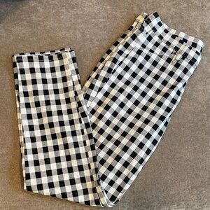 Uniqlo Black and White Checkered Waistband Pants